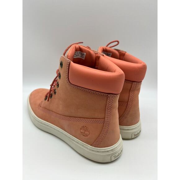 Timberland Women's Londyn 6" Lace Up Leather MD Pink Boots Size 9 Used - Picture 8 of 12